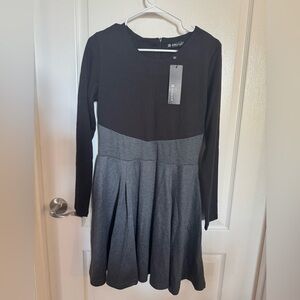 Allegra K Black and Gray Kids Casual Dress